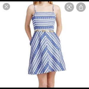 Vineyard Vines ropes print dress 0 nautical
